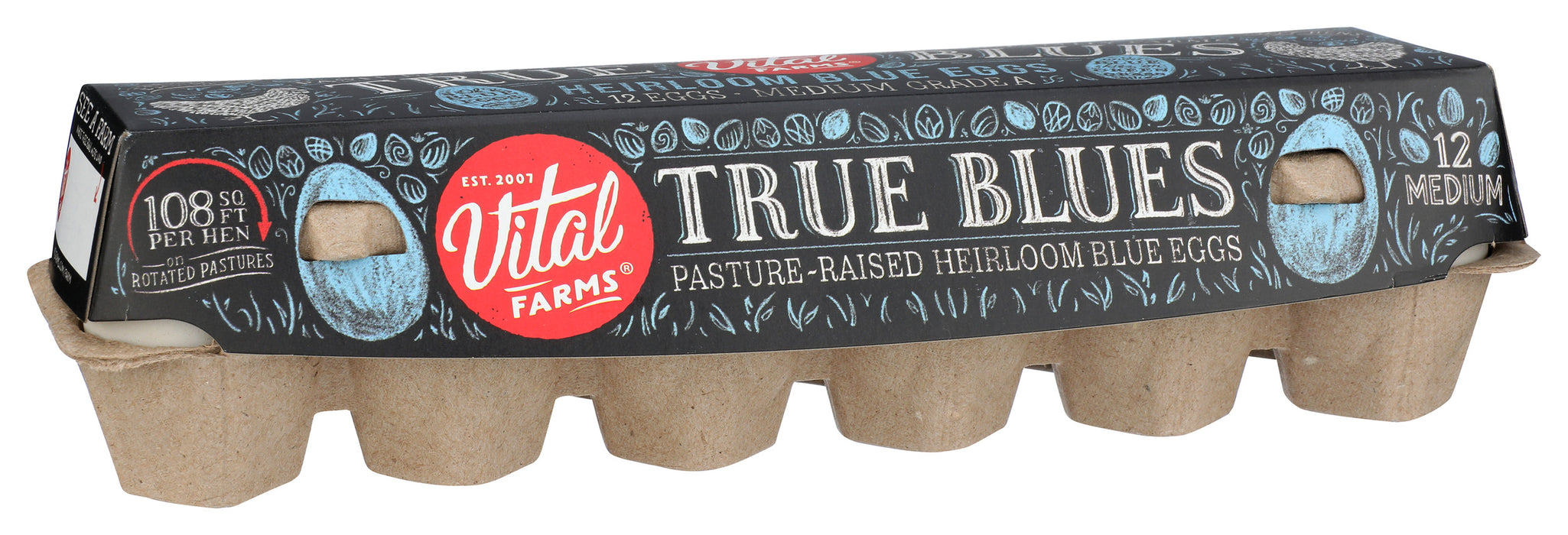 Heirloom Blue Eggs, Med Grade A, 1 doz