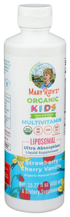 Kids Multivitamin, Strawberry, Org, V, 15.22 fl oz