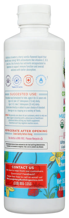 Kids Multivitamin, Strawberry, Org, V, 15.22 fl oz