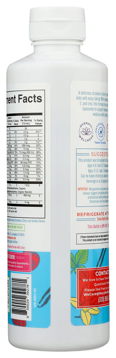 Kids Multivitamin, Strawberry, Org, V, 15.22 fl oz