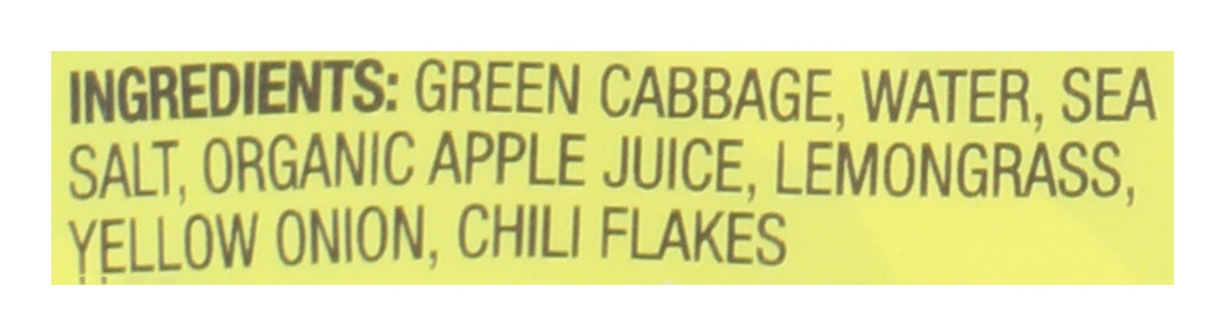 Kraut-Chi, Lemongrass + Cabbage, GF, V, 14 oz