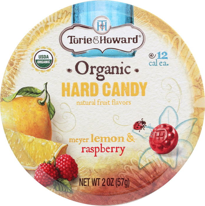 Meyer Lemon & Raspberry Hard Candy, Org, 2 oz
