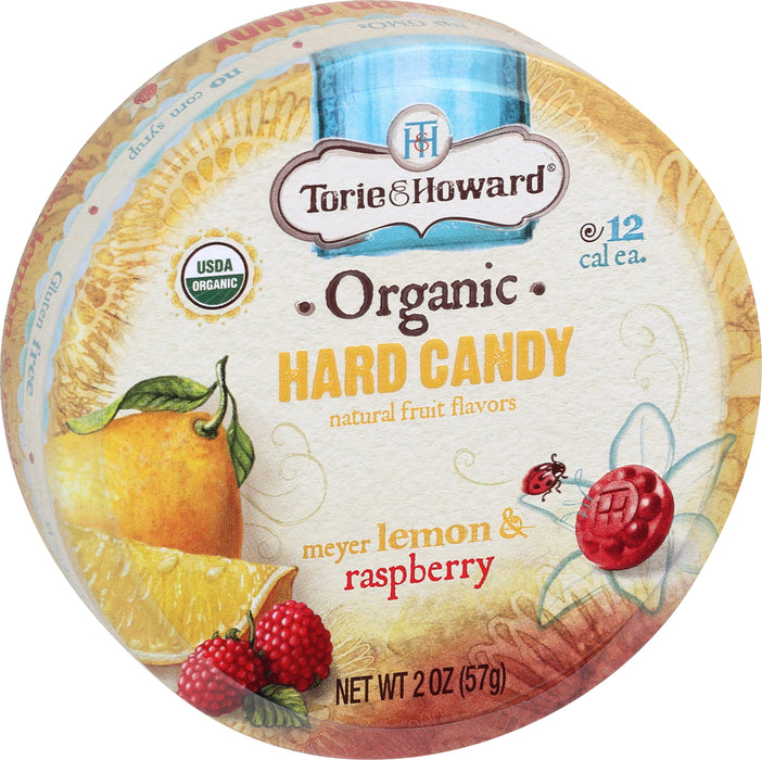 Meyer Lemon & Raspberry Hard Candy, Org, 2 oz