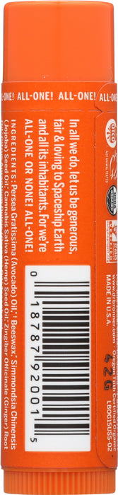 Organic Lip Balm, Orange Ginger, 0.15 oz