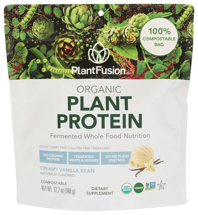 Plant Based Vanilla Protein, Org, 12 serv/12.3 oz
