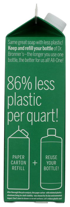 Pure Castile Liquid Soap Refill, Hemp Almond, 32 fl oz