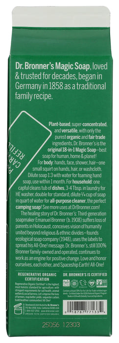 Pure Castile Liquid Soap Refill, Hemp Almond, 32 fl oz