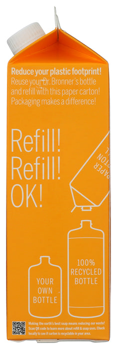 Pure Castile Liquid Soap Refill, Hemp Citrus, 32 fl oz