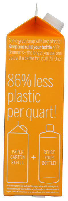 Pure Castile Liquid Soap Refill, Hemp Citrus, 32 fl oz