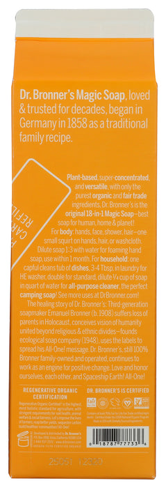 Pure Castile Liquid Soap Refill, Hemp Citrus, 32 fl oz