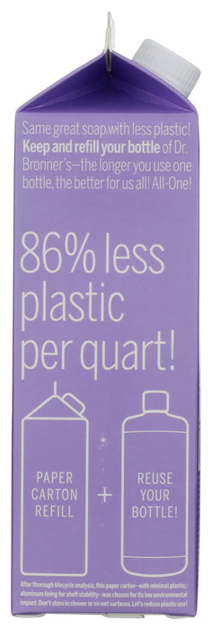 Pure Castile Liquid Soap Refill, Hemp Lavender, 32 fl oz