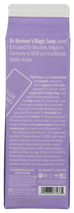 Pure Castile Liquid Soap Refill, Hemp Lavender, 32 fl oz