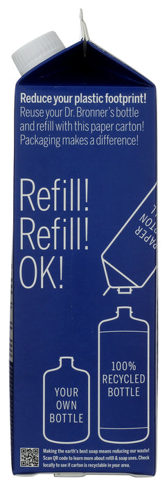 Pure Castile Liquid Soap Refill, Hemp Peppermint, 32 fl oz