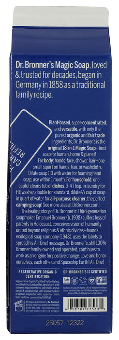 Pure Castile Liquid Soap Refill, Hemp Peppermint, 32 fl oz