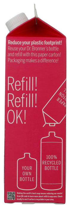 Pure Castile Liquid Soap Refill, Hemp Rose, 32 fl oz