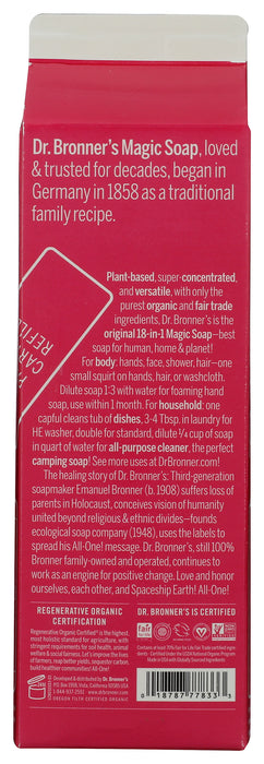 Pure Castile Liquid Soap Refill, Hemp Rose, 32 fl oz