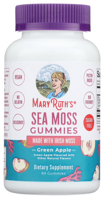 Sea Moss Gummies, Green Apple, V, 60 gummies