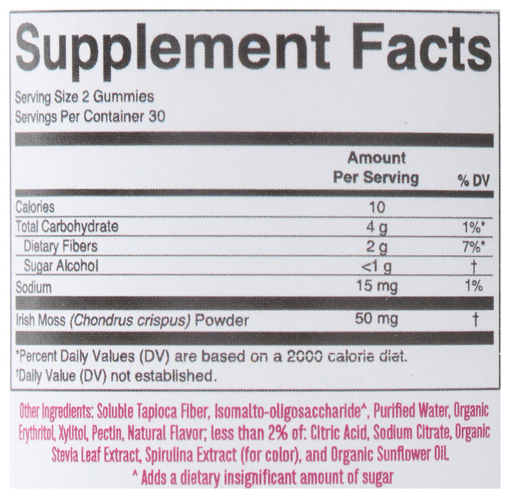 Sea Moss Gummies, Green Apple, V, 60 gummies