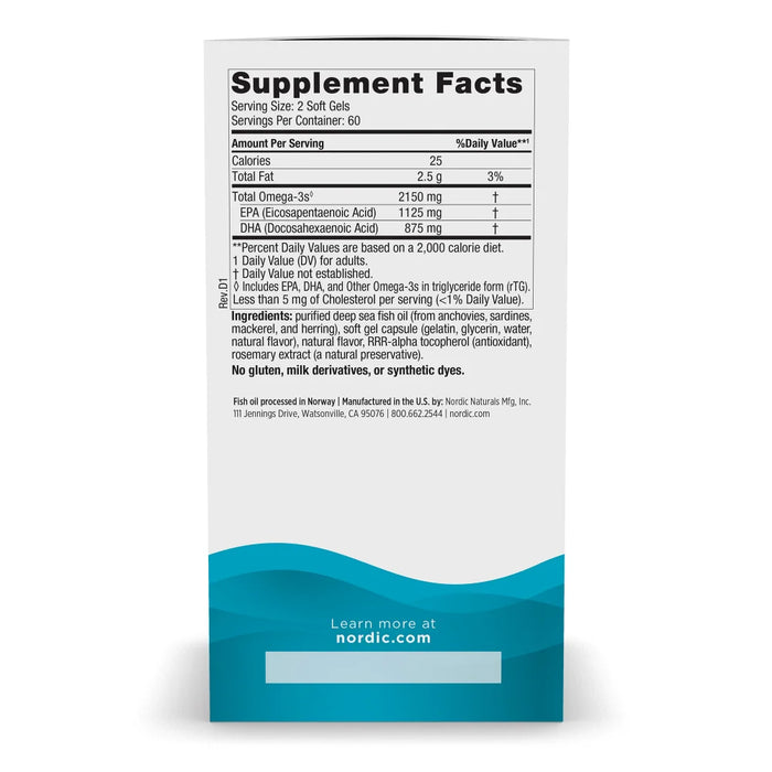 Ultimate Omega-D3 2X, 2150mg, 60 sgels