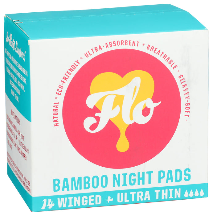 Bamboo Night Pads, Ultra Thin, 14 ct