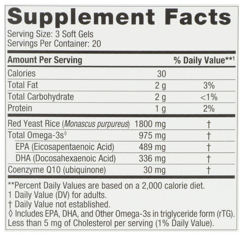 Cholestrerol Support Omega Blend, 975mg, 60 sgels