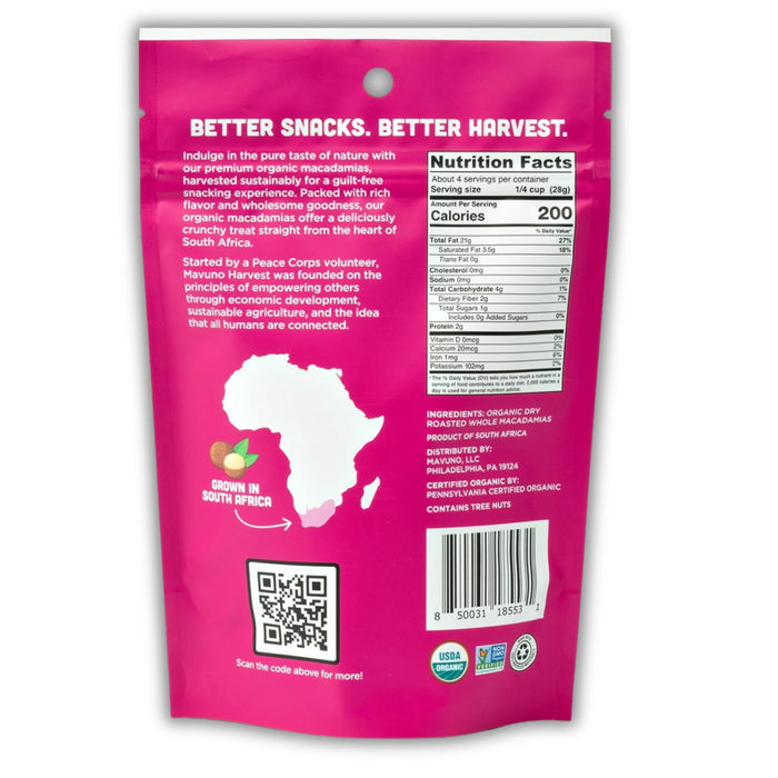 Roasted Macadamia Nuts, Org, 4 oz