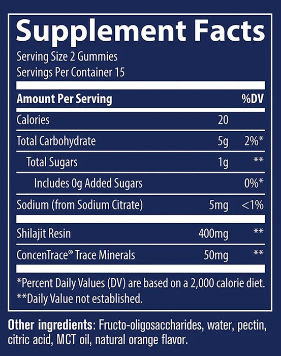 Shilajit Gummies, Orange, 30 ct