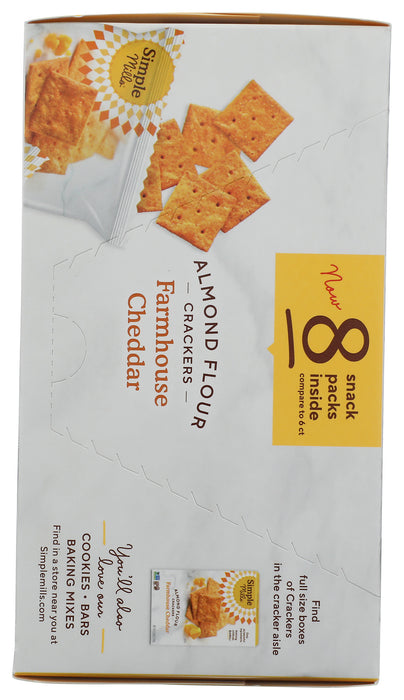 Almond Flour Crackers Snack Pack, Farmhouse Cheddar, 8 pk
