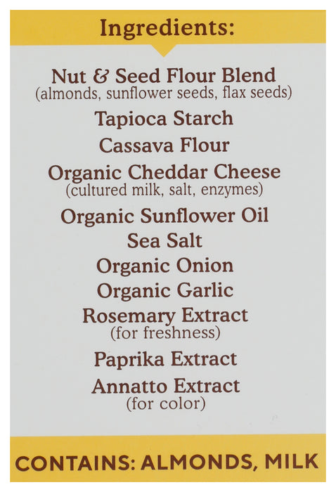 Almond Flour Crackers Snack Pack, Farmhouse Cheddar, 8 pk