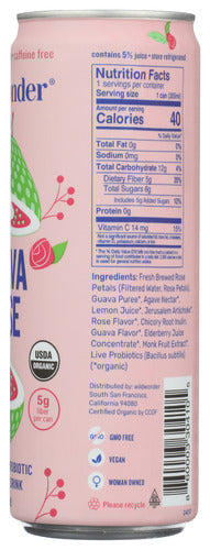 Guava Rose Probiotic Sparkling Drink, Org, 12 fl oz