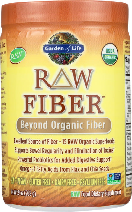 Raw Organic Fiber Powder, 268 g