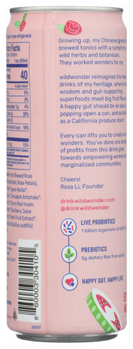 Guava Rose Probiotic Sparkling Drink, Org, 12 fl oz