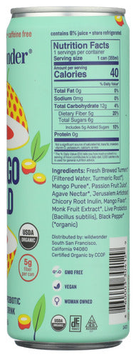 Mango Gold Probiotic Sparkling Drink, Org, 12 fl oz