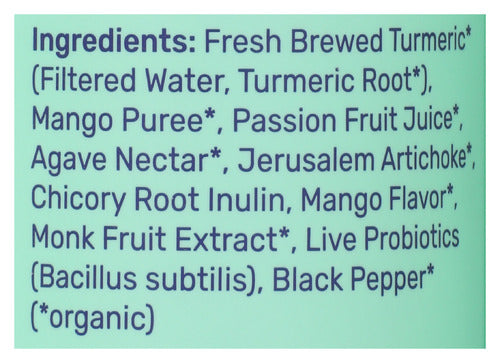 Mango Gold Probiotic Sparkling Drink, Org, 12 fl oz