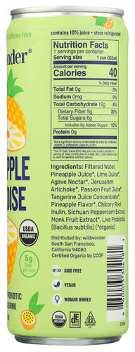 Pineapple Paradise Probiotic Sparkling Drink, Org, 12 fl oz