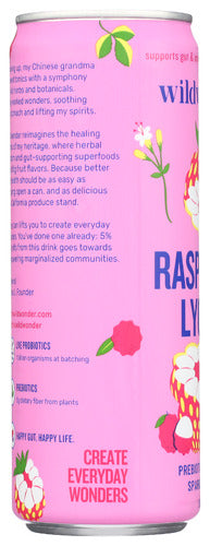 Raspberry Lychee Probiotic Sparkling Drink, Org, 12 fl oz