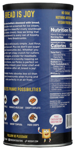 Sourdough Panko Breadcrumbs, Plain, 7.5 oz