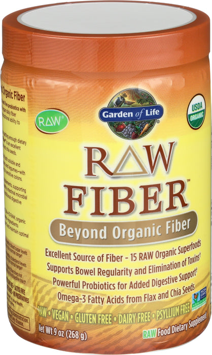 Raw Organic Fiber Powder, 268 g