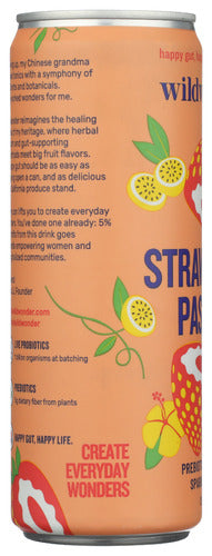 Strawberry Passion Probiotic Sparkling Drink, Org, 12 fl oz