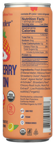 Strawberry Passion Probiotic Sparkling Drink, Org, 12 fl oz