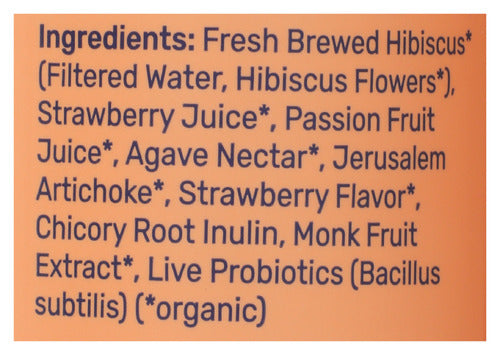 Strawberry Passion Probiotic Sparkling Drink, Org, 12 fl oz