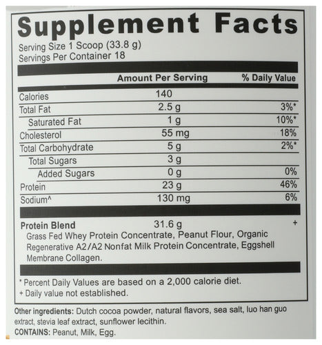 Whey Protein Powder, Chocolate Peanut Butter, 21.5 oz/ 18 serv