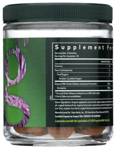 Milk Thistle, Lemon, Org, 60 vgummies