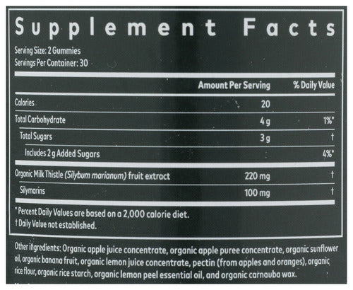 Milk Thistle, Lemon, Org, 60 vgummies