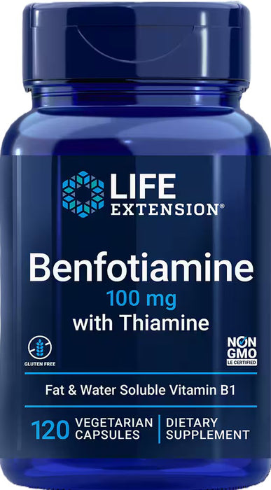 Benfotiamine, w/ Thiamine, 100 mg, 120 vcap