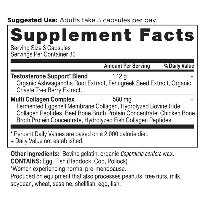 Testosterone + Collagen for Women, 90 cap