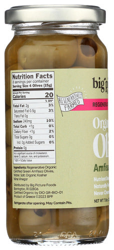Amfissa Pitted Olives, Org, 7.8 oz