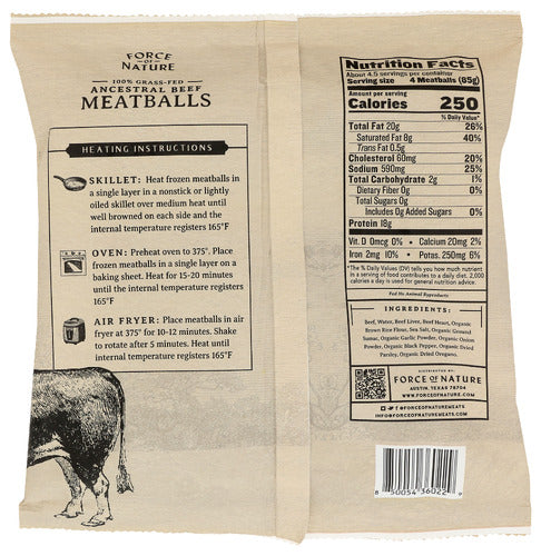 Ancestral Beef Meatballs, Classic, 14 oz