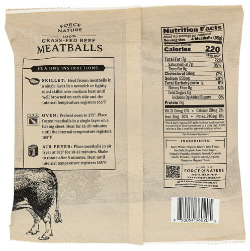 Ancestral Beef Meatballs, Italian Style, 14 oz