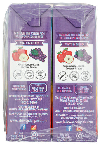 Apple Grape Juice Boxes, Org, 8/6.75 fl oz